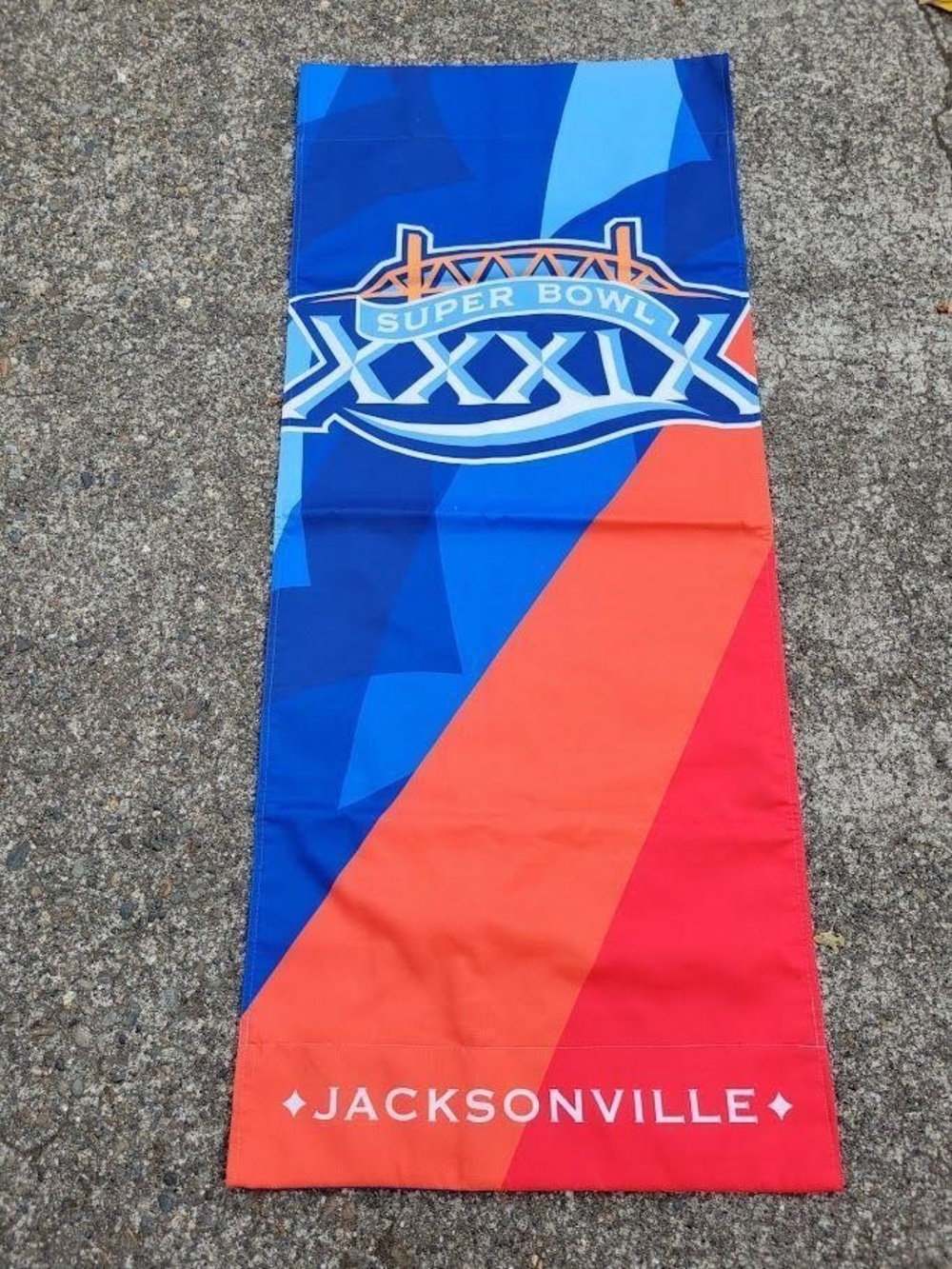 Super Bowl XXXIX Jacksonville Banner Flag One Size Blue NFL Football NFL